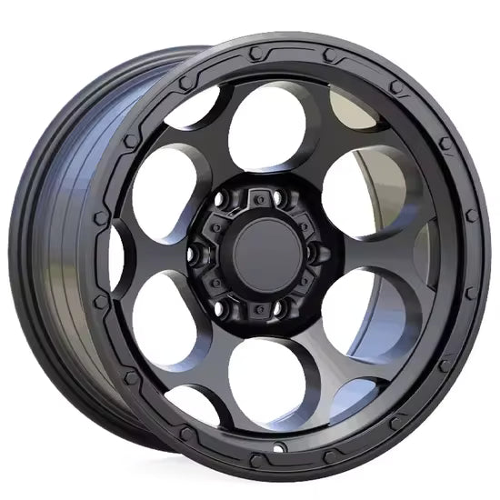 Premium Off-Road Alloy Wheel Rim – Black Machined Finish (4x4 Compatible)