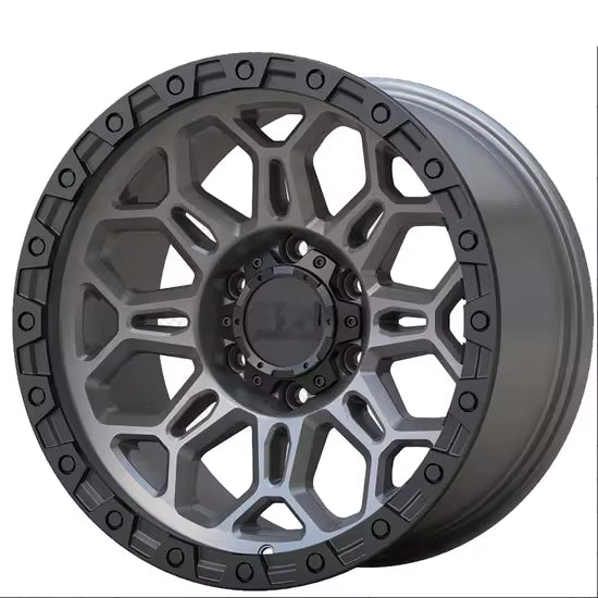 Premium Off-Road Alloy Wheel Rim – Black Machined Finish (4x4 Compatible)